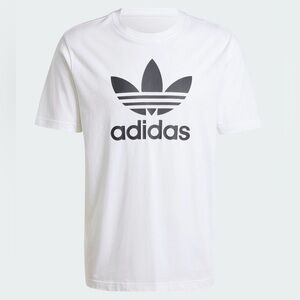 Adidas Men's White Tee with Black Logo